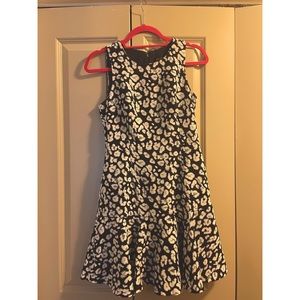 Banana Republic Animal Print Blue Dress 0